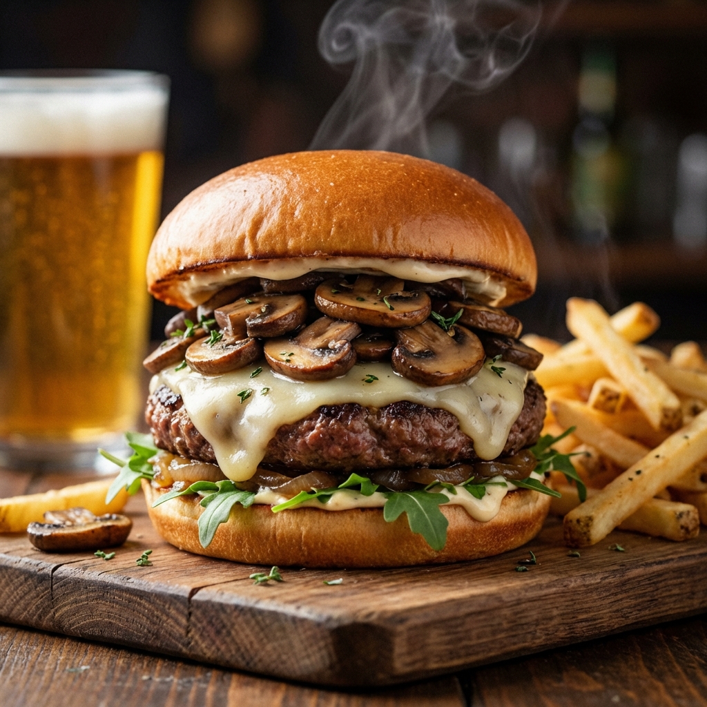 Mushroom Swiss Burger
